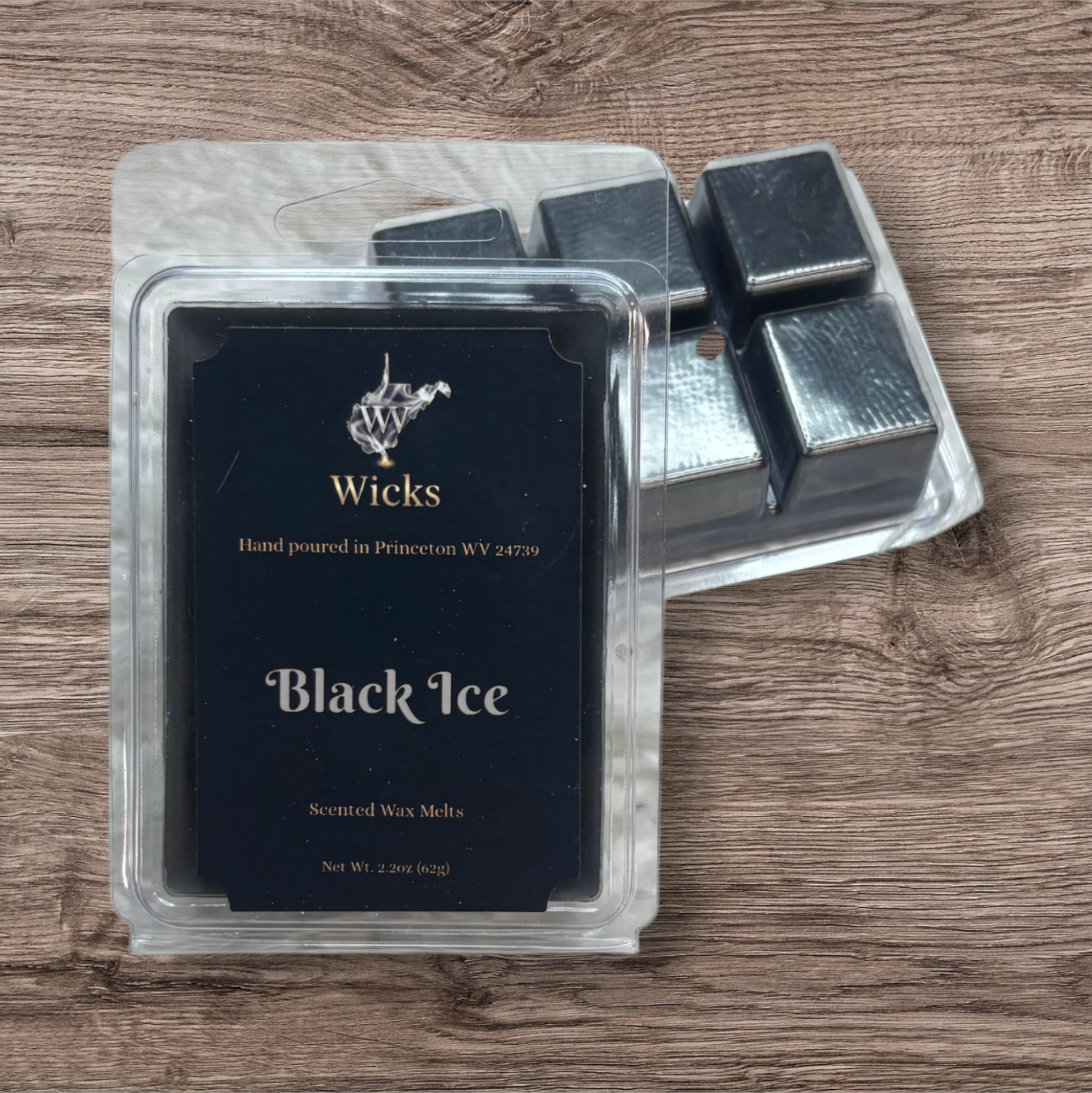 Black Ice Wax Melt Clamshell LS
