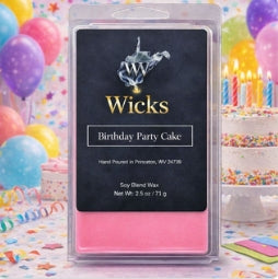 Birthday Party Cake Clam Shell 2.5 OZ