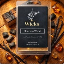 Bourbon wood 2.5 OZ Clam Shell