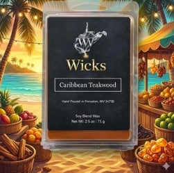 Caribbean Teakwood 2.5 OZ Clam Shell